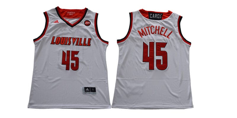 Donovan Mitchell Jersey #45 Louisville Cardinals NCAA Basketball White