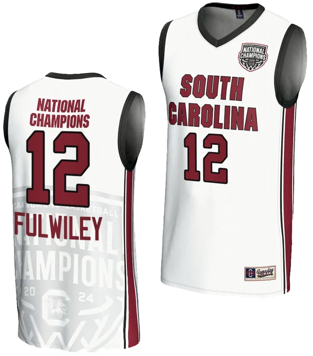 MiLaysia Fulwiley Jersey #12 South Carolina Gamecocks 2024 NCAA Basketball National Champions White
