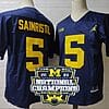 Mike Sainristil Jersey #5 Michigan Wolverines Football 2023 National Champions Patch Navy