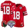 Marvin Harrison Jr Jersey #18 Ohio State Buckeyes Good Year Cotton Bowl Patch Football Scarlet