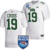 Miles Cross Jersey #19 Ohio Bobcats 2023 Myrtle Beach Bowl Patch MVP Football White
