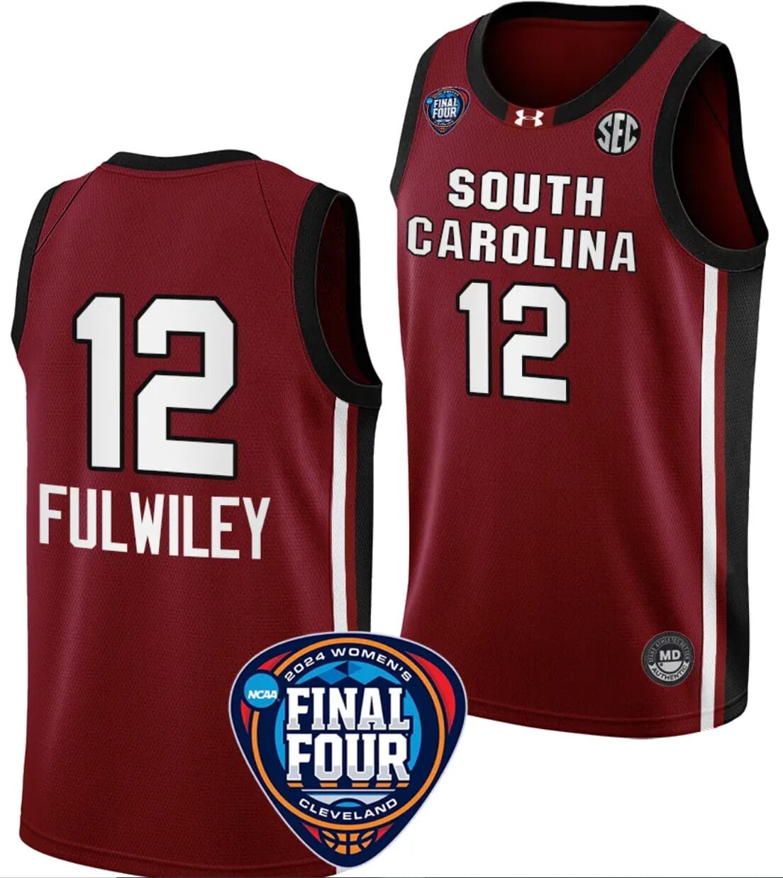MiLaysia Fulwiley Jersey #12 South Carolina Gamecocks Basketball 2024 NCAA March Madness Final Four Garnet