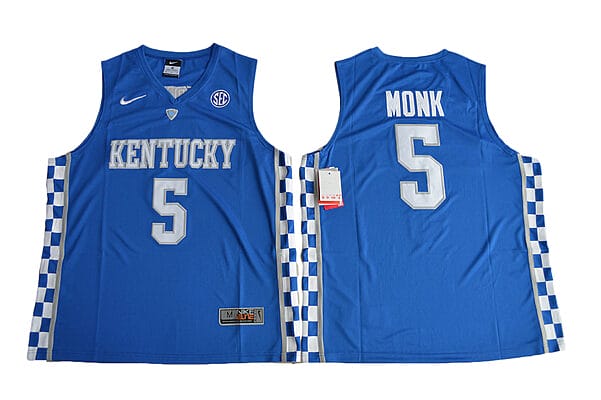 Malik Monk Jersey #5 Kentucky Wildcats NCAA Basketball Blue