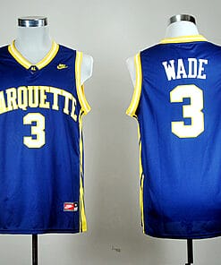 Dwyane Wade Jersey #3 Marquette Golden Eagles NCAA Basketball Blue