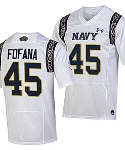 Navy Midshipmen Daba Fofana Jersey #45 College Football 2023 Aer Lingus Classic White Replica