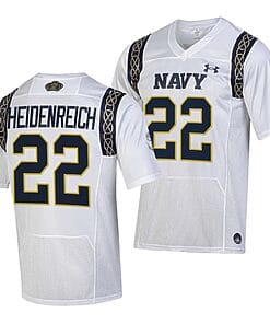 Navy Midshipmen Eli Heidenreich Jersey #22 College Football 2023 Aer Lingus Classic White Replica