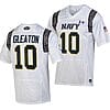 Navy Midshipmen Tedros Gleaton Jersey #10 College Football 2023 Aer Lingus Classic White Replica