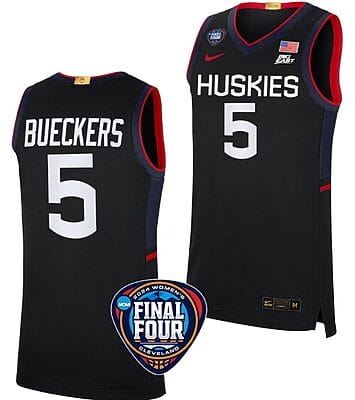 Paige Bueckers Jersey #5 UConn Huskies Basketball 2024 NCAA March Madness Final Four Black