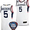 Paige Bueckers Jersey #5 UConn Huskies Basketball 2024 NCAA March Madness Final Four White