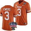 Quinn Ewers Jersey #3 Texas Longhorns Allstate Sugar Bowl Patch 2024 College Football Orange