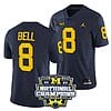 Ronnie Bell Jersey #8 Michigan Wolverines Football 2023 National Champions Patch Navy