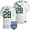 Rickey Hunt Jersey #28 Ohio Bobcats 2023 Myrtle Beach Bowl Patch MVP Football White