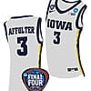 Sydney Affolter Jersey #3 Iowa Hawkeyes Basketball 2024 NCAA March Madness Final Four White