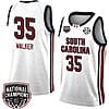 Sakima Walker Jersey #35 South Carolina Gamecocks 2024 NCAA Basketball National Champions White Red