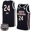 Sahnya Jah Jersey #24 South Carolina Gamecocks 2024 NCAA Basketball National Champions Black