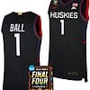 Solomon Ball Jersey #1 UConn Huskies Basketball 2024 NCAA March Madness Final Four Navy