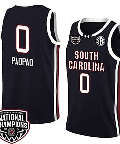 Te Hina Paopao Jersey #0 South Carolina Gamecocks 2024 NCAA Basketball National Champions Black