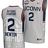 Tristen Newton Jersey #2 UConn Huskies 2024 NCAA Basketball National Champions Lightweight Gray