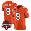 Travis Etienne Jersey #9 Clemson Tigers Vapor Limited Champions Patch College Football Stitched Orange
