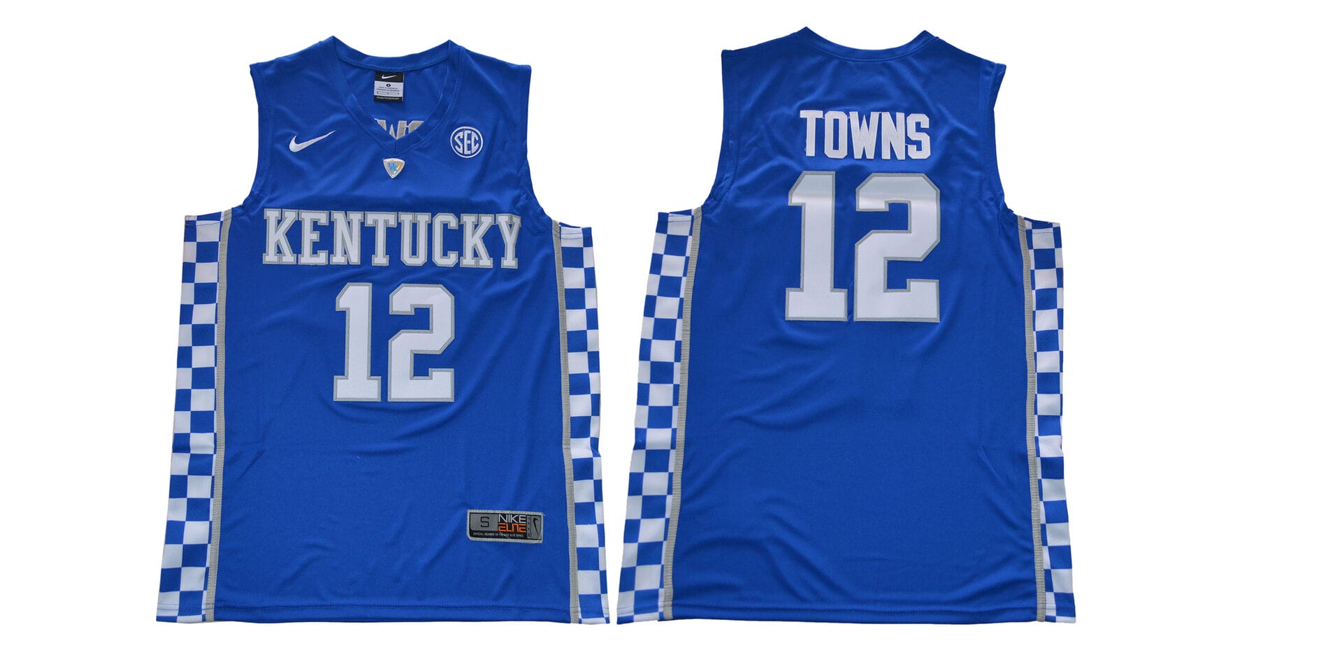 Karl Anthony Towns Jersey #12 Kentucky Wildcats NCAA Basketball Blue