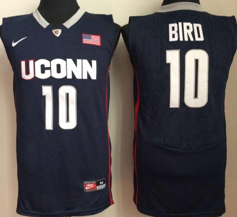 Sue Bird Jersey #10 Uconn Huskies NCAA Basketball Blue