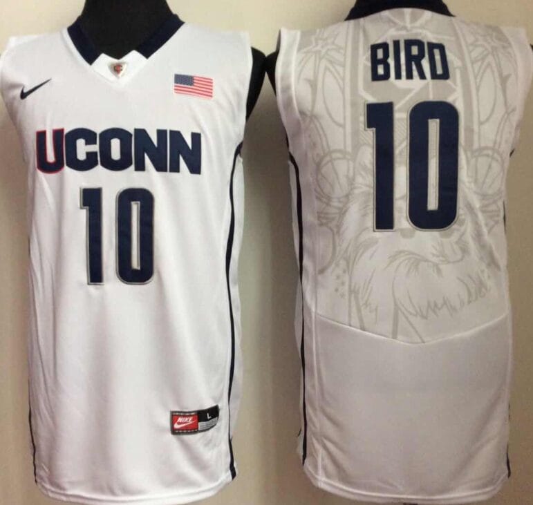 Uconn Huskies #10 Sue Bird NCAA Basketball Jersey White