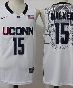 Uconn Huskies #15 Kemba Walker NCAA Basketball Jersey White