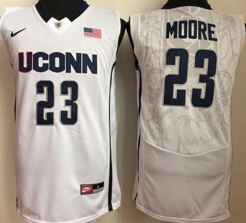 Uconn Huskies #23 Maya Moore NCAA Basketball Jersey White
