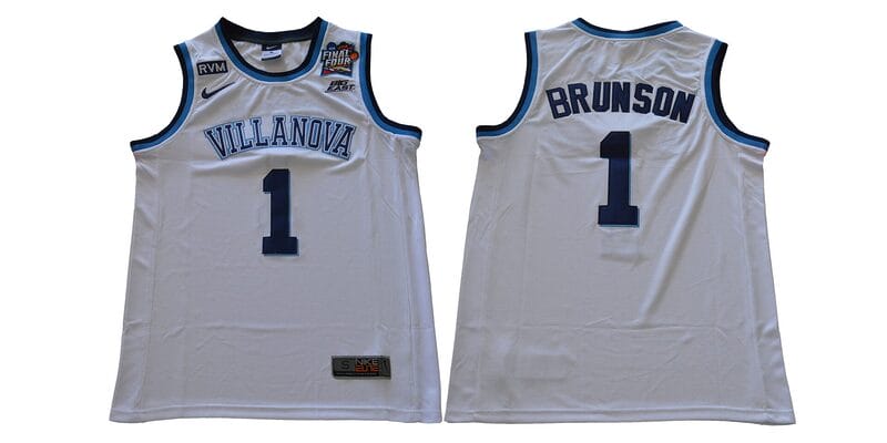 Jalen Brunson Jersey #1 Villanova Wildcats NCAA Basketball White