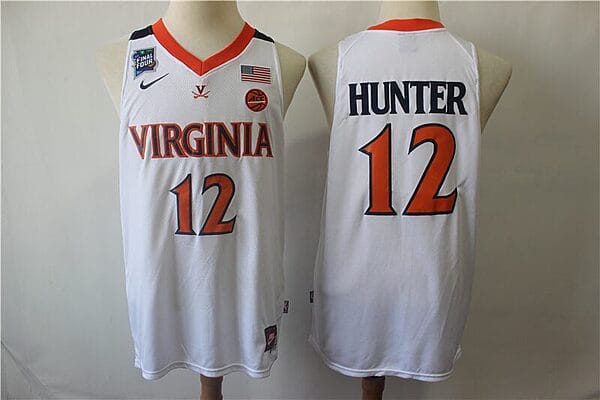 DeAndre Hunter Jersey #12 Virginia Cavaliers NCAA Basketball Jersey White