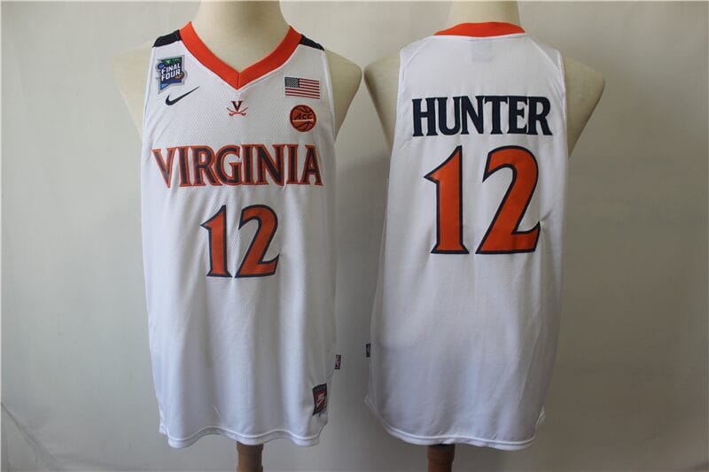 DeAndre Hunter Jersey #12 Virginia Cavaliers NCAA Basketball Jersey White