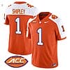 Will Shipley Jersey #1 Clemson Tigers Vapor Limited Acc Patch College Football Stitched Alternate