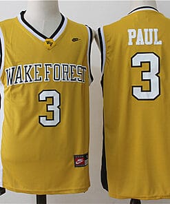 Chris Paul Jersey #3 Wake Forest University NCAA Basketball Jersey Yellow