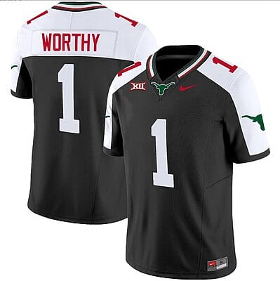 Xavier Worthy Jersey #1 Texas Longhorns Mexico Vapor College Football Black Alternate
