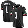 Xavier Worthy Jersey #1 Texas Longhorns Mexico Vapor College Football Black