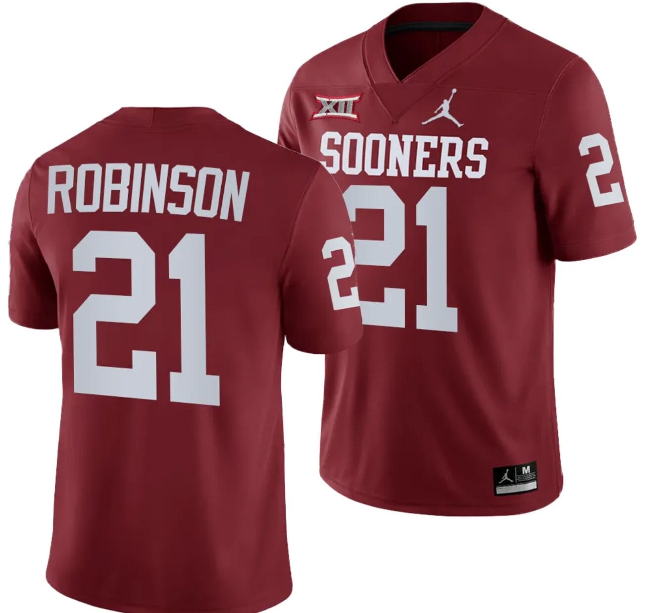 Xavier Robinson Jersey #21 Oklahoma Sooners 2024 College Football Crimson