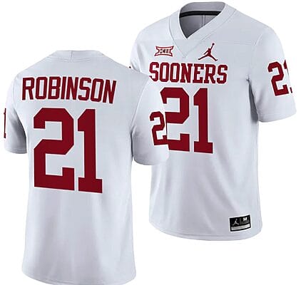 Xavier Robinson Jersey #21 Oklahoma Sooners 2024 College Football White