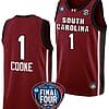 Zia Cooke Jersey #1 South Carolina Gamecocks Basketball 2024 NCAA March Madness Final Four Garnet