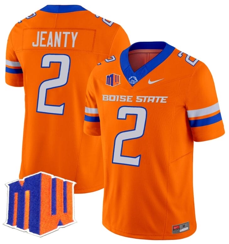 Ashton Jeanty Jersey #2 Boise State Broncos Vapor Limited College Football Stitched Orange