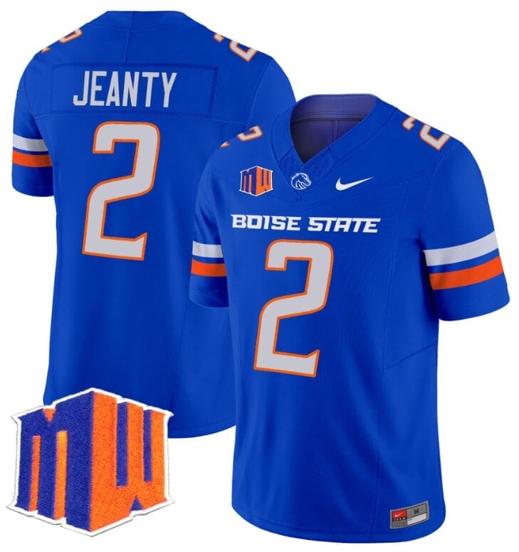 Ashton Jeanty Jersey #2 Boise State Broncos Vapor Limited College Football Stitched Royal