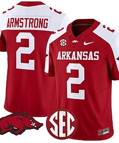 Andrew Armstrong Jersey #2 Arkansas Razorbacks Vapor Limited College Football Stitched Cardinal Alternate