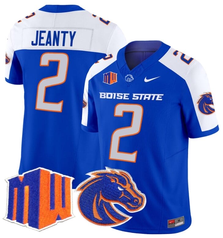 Ashton Jeanty Jersey #2 Boise State Broncos Vapor Limited College Football Stitched Royal Alternate