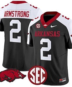 Andrew Armstrong Jersey #2 Arkansas Razorbacks Vapor Limited College Football Stitched Black Alternate