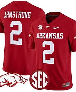 Andrew Armstrong Jersey #2 Arkansas Razorbacks Vapor Limited College Football Stitched Cardinal
