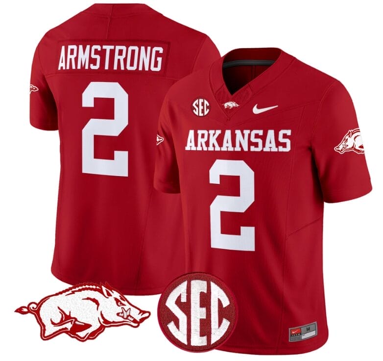Andrew Armstrong Jersey #2 Arkansas Razorbacks Vapor Limited College Football Stitched Cardinal