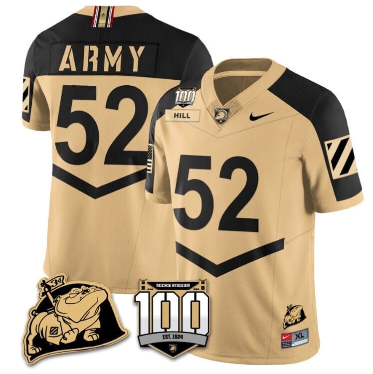Austin Hill Jersey #52 Army Black Knights Vapor Limited College Football Stitched Gold Alternate