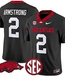 Andrew Armstrong Jersey #2 Arkansas Razorbacks Vapor Limited College Football Stitched Black
