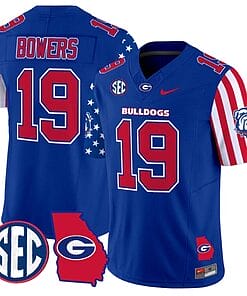 Brock Bowers Jersey #19 Georgia Bulldogs American Style Vapor Limited Football Stitched Royal
