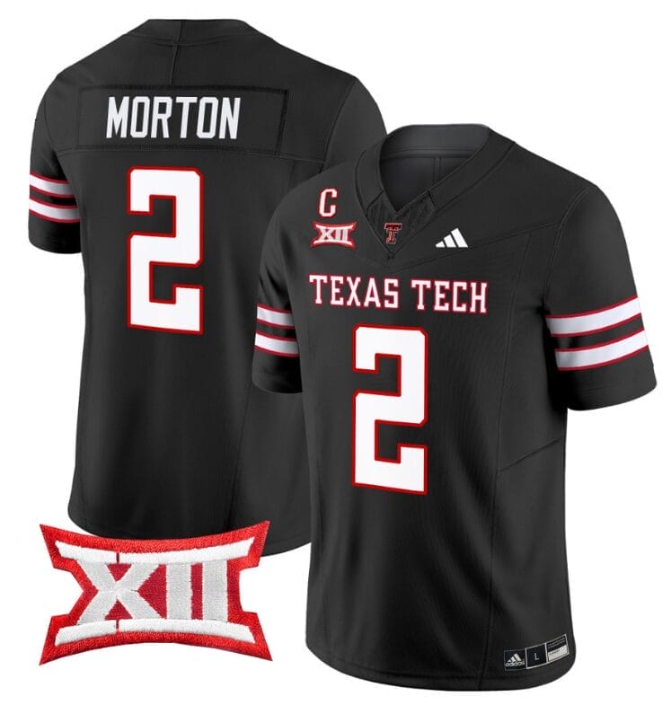 Behren Morton Jersey #2 Texas Tech Red Raiders Vapor Limited Football Black