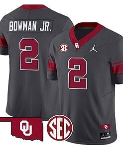 Billy Bowman Jr Jersey #2 Oklahoma Sooners Football Throwback Vapor Limited Stitched Anthracite